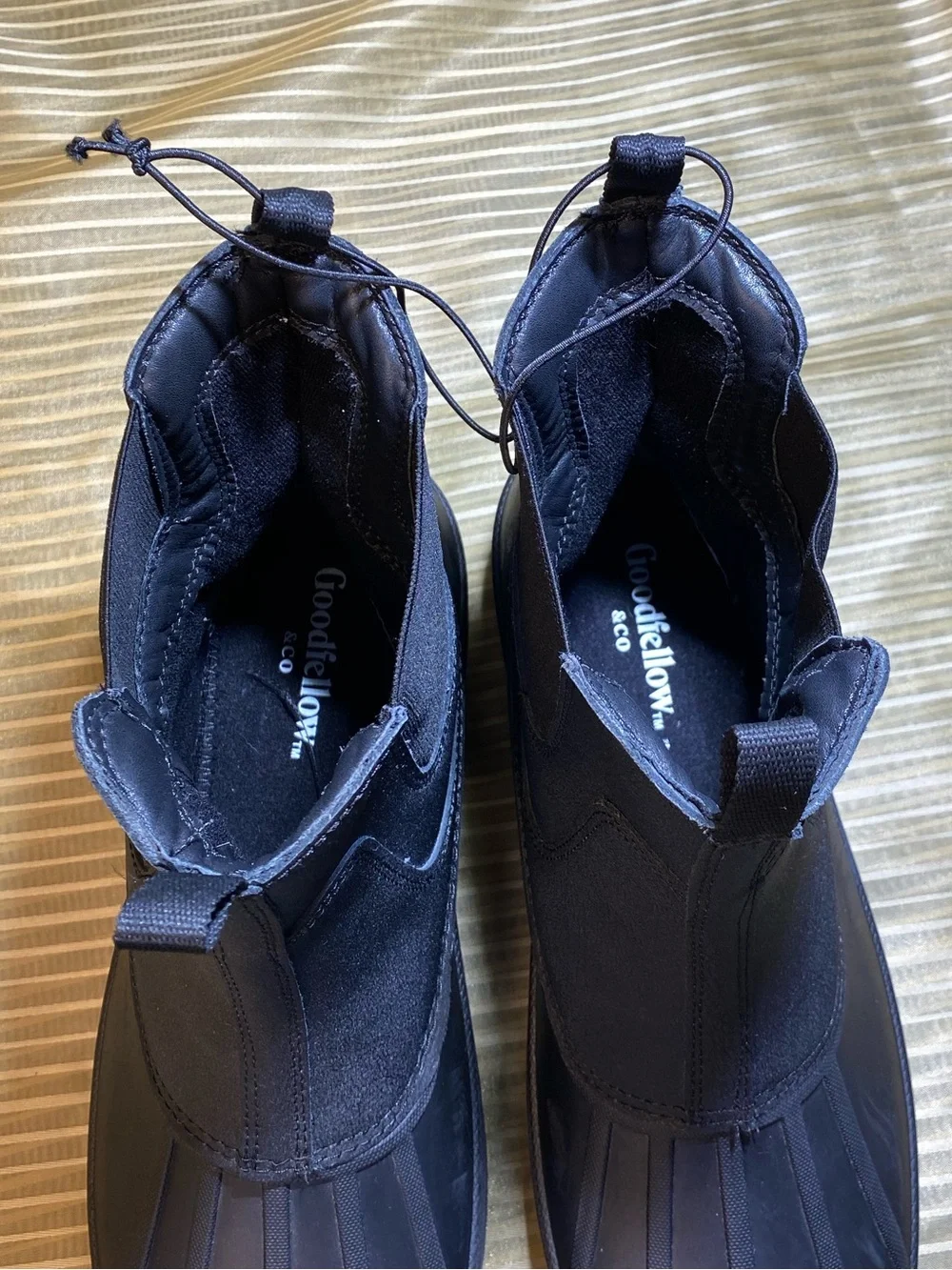 NWT GOODFELLOW men Waterproof Black Chelsea Duck Boots, size 12